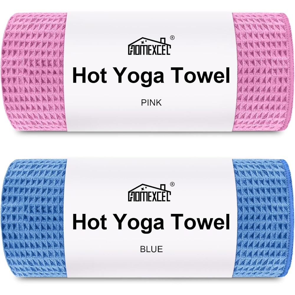 Pilates Yoga Towel - Hot Yoga Towels 2 Pack, (26.5