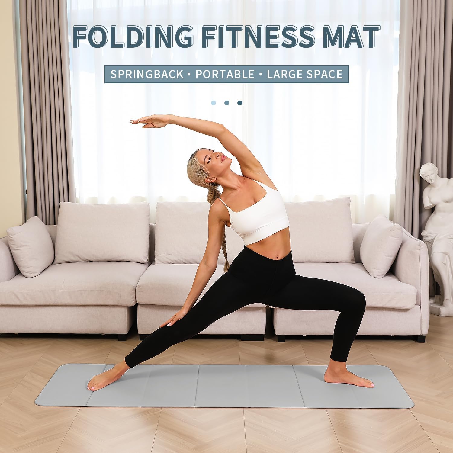 Foldable Yoga Mat 10mm Extra T - Pilates Yoga Mat Workout recension och pris