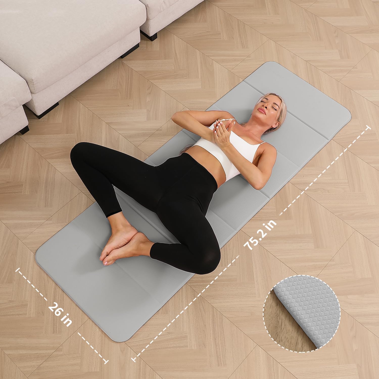 Foldable Yoga Mat 10mm Extra T - Pilates Yoga Mat Workout recension och pris