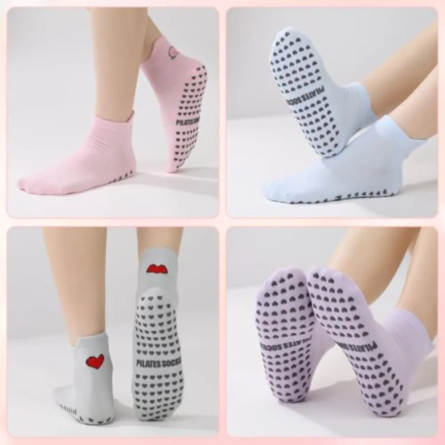 6 Pairs Pilates Socks with Gri - Pilates Yoga And Barre recension och pris