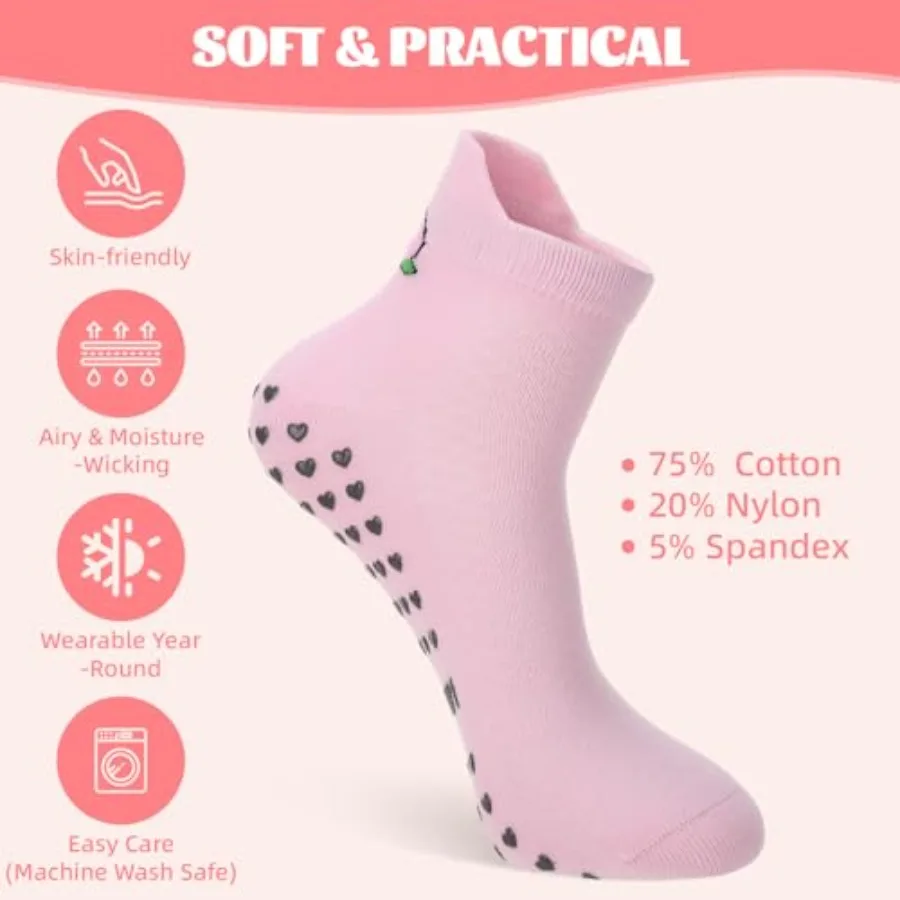 6 Pairs Pilates Socks with Gri - Pilates Yoga And Barre recension och pris
