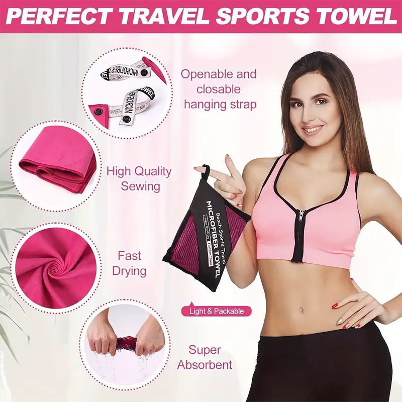 1-psc Microfiber Travel Towel, - Pilates Yoga Towel recension och pris