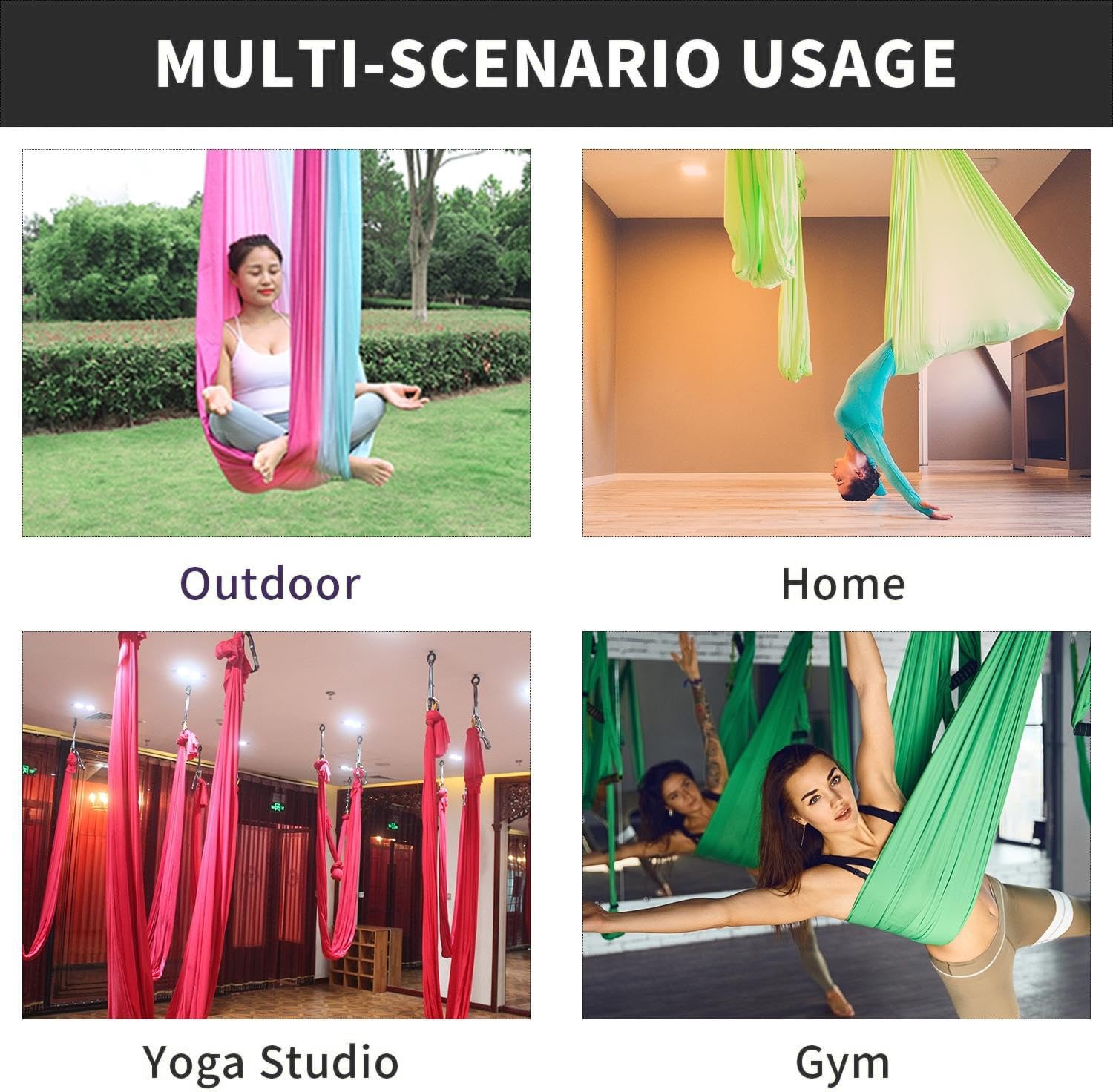 FITNESS 4.37 Yards Aerial Yoga - Aerial Silk Hammock recension och pris