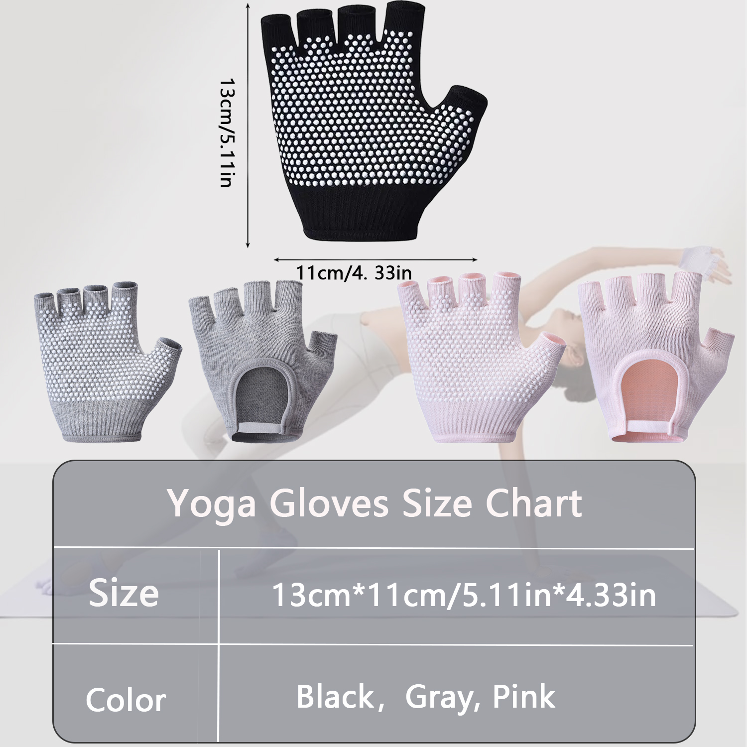 MuqiNush Non Slip Half Finger  - Pilates Yoga And Barre recension och pris