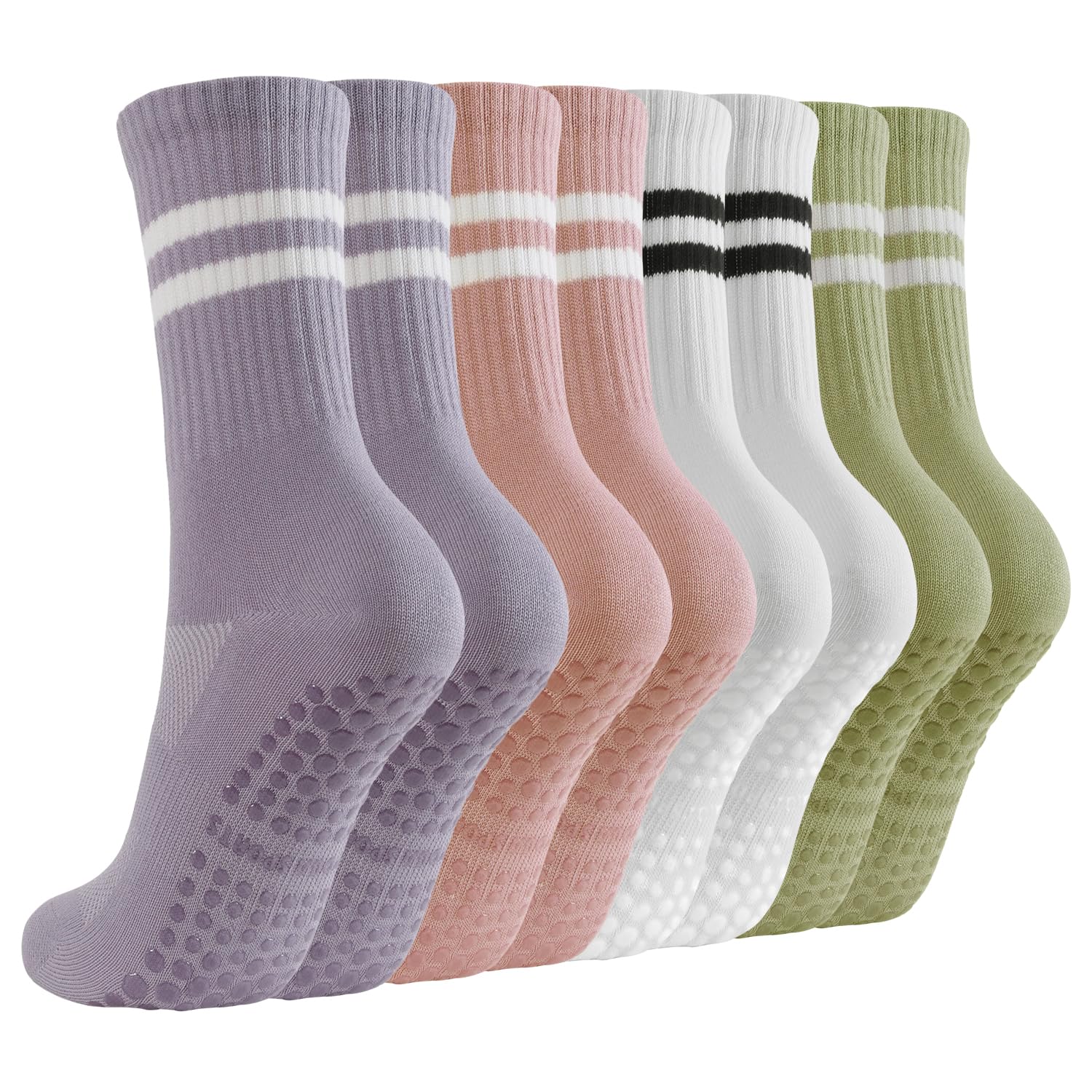 4 pairs BUDERMMY Pilates Socks - Pilates Yoga And Barre recension och pris