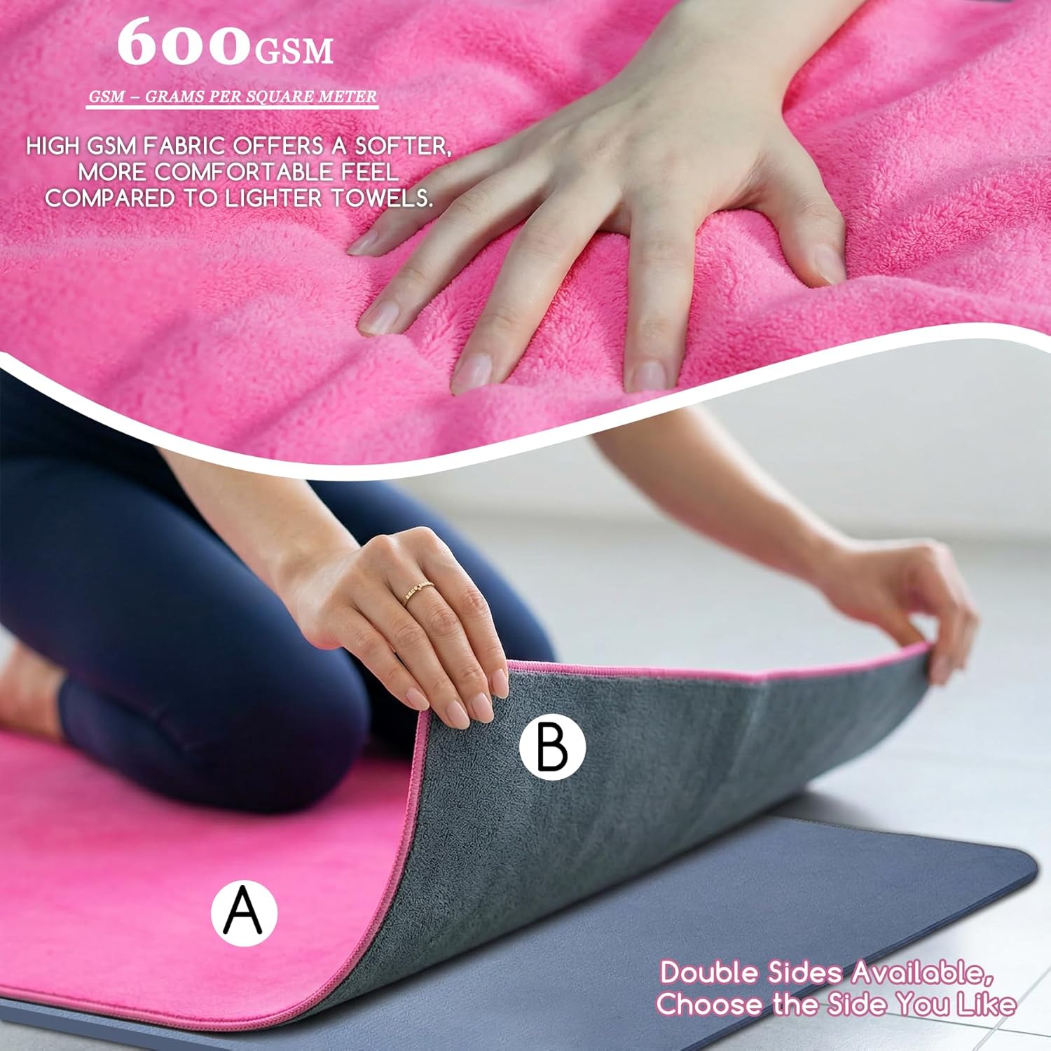 Yoga Mat Towel, Extra Thick 60 - Pilates Yoga Towel recension och pris