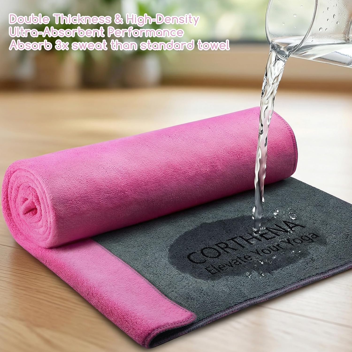 Yoga Mat Towel, Extra Thick 60 - Pilates Yoga Towel recension och pris