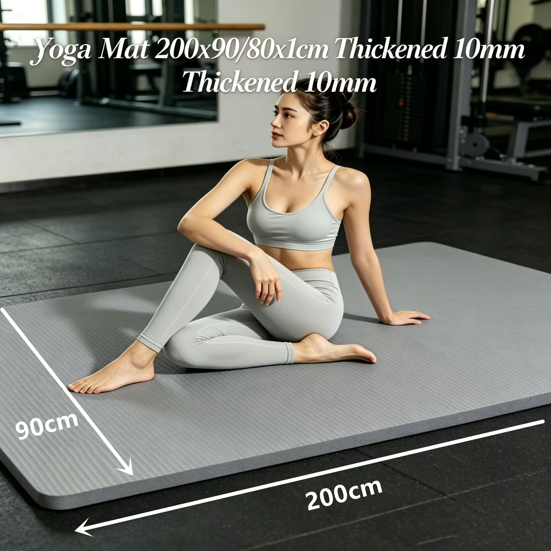 10MM Extra Thick Outdoor 200cm - Pilates Yoga Mat Workout recension och pris