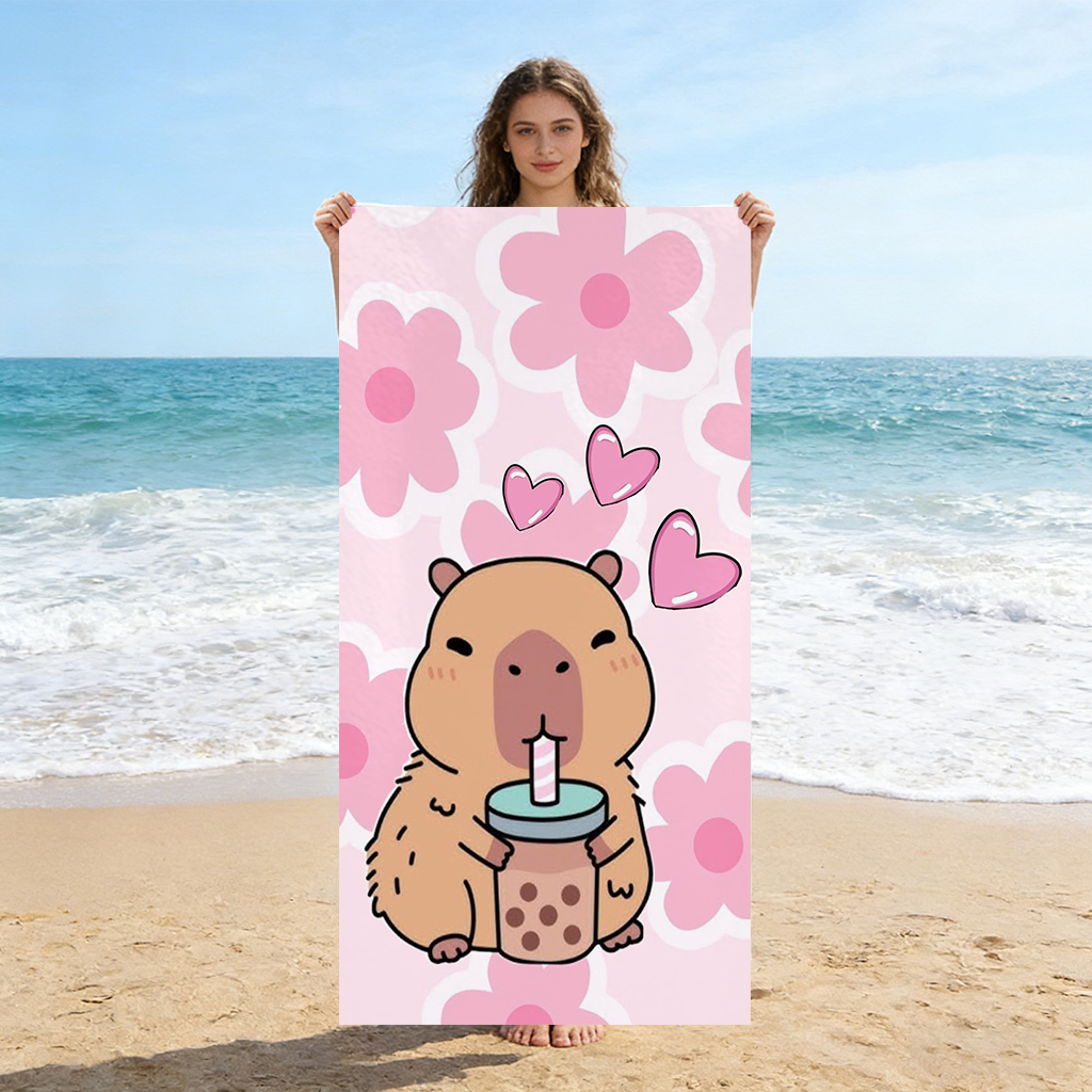 Funny Capybara Beach Towel Sma - Pilates Yoga Towel recension och pris