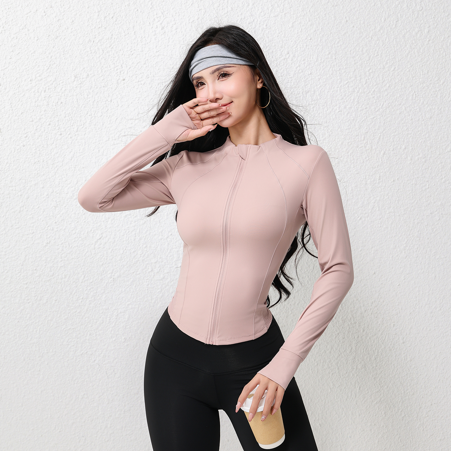 Women Stand Collar Full Zip Sl - Pilates Yoga Jacket recension och pris