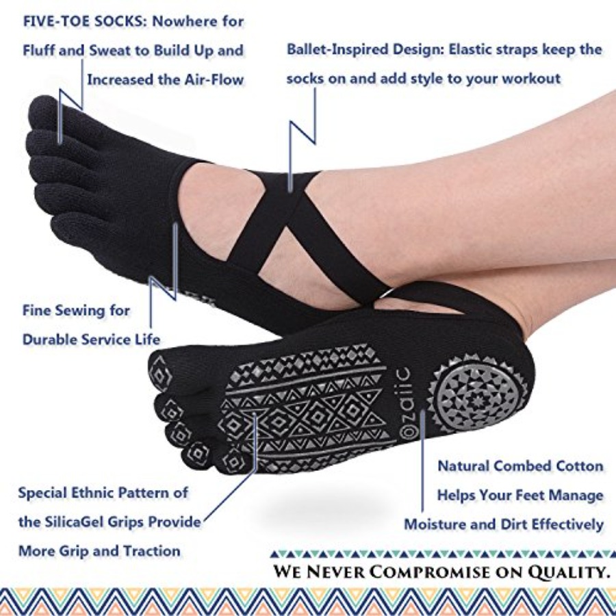 Yoga Socks for Women with Grip - Pilates Yoga And Barre recension och pris