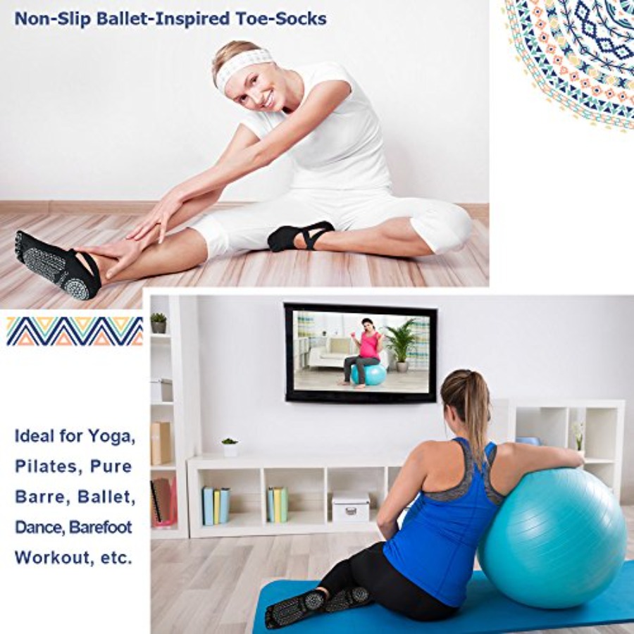 Yoga Socks for Women with Grip - Pilates Yoga And Barre recension och pris