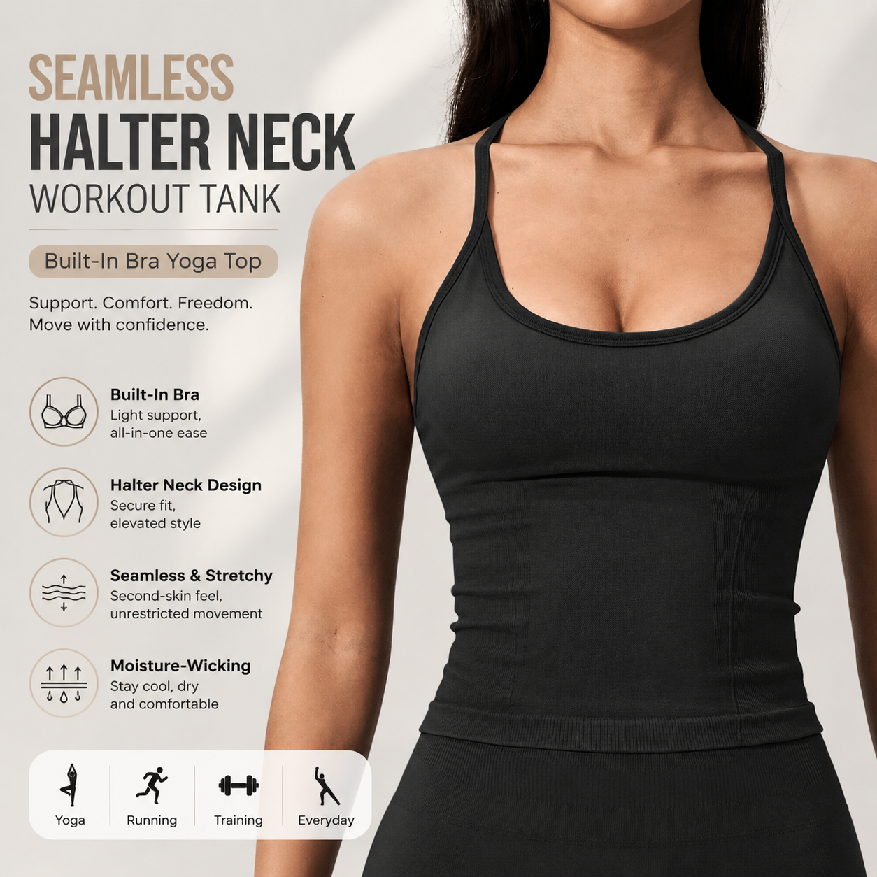 Luxury 2 in 1 Yoga Tank Top wi - Pilates Yoga Jacket recension och pris