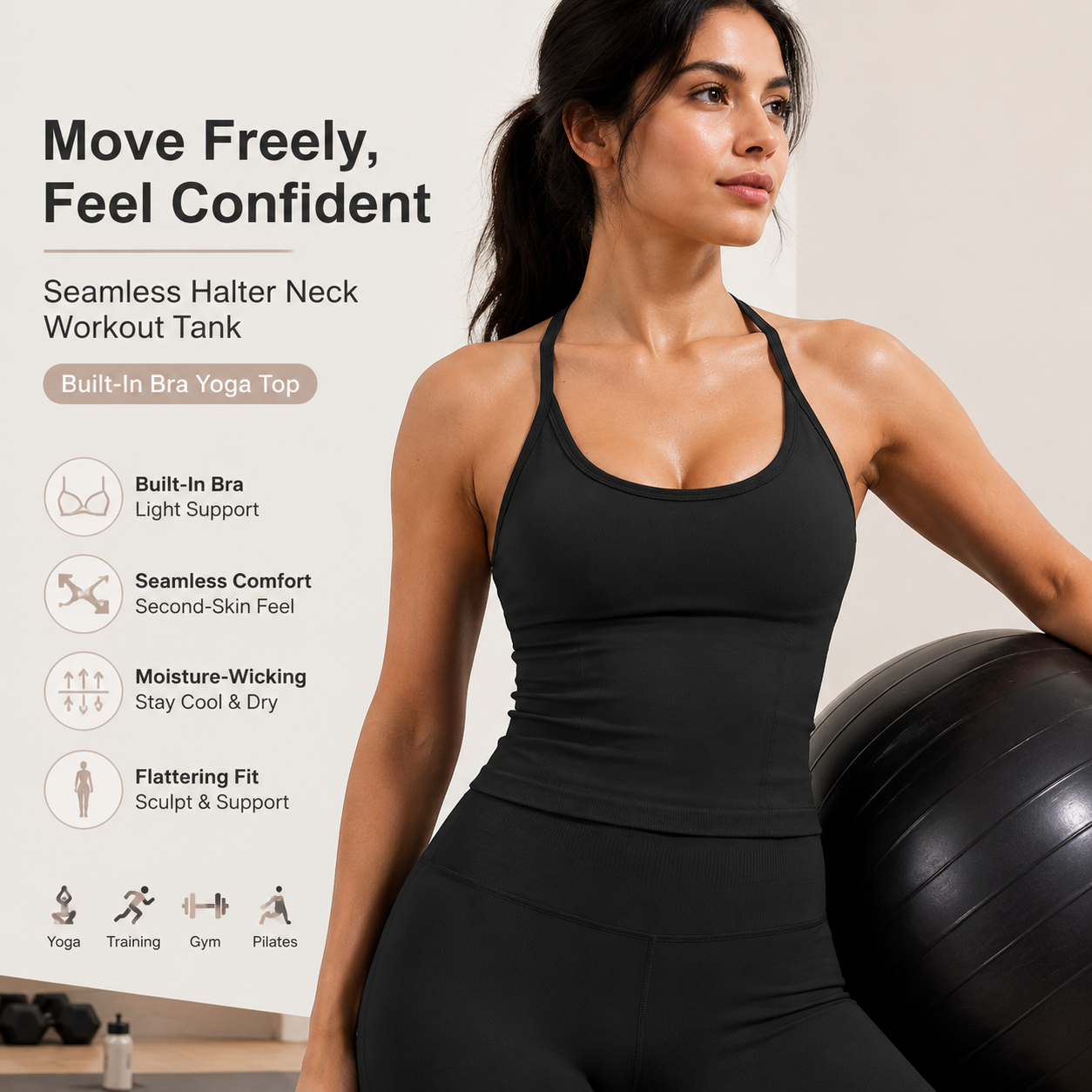 Luxury 2 in 1 Yoga Tank Top wi - Pilates Yoga Jacket recension och pris