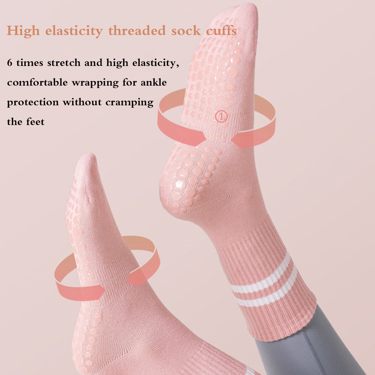 2pcs Pilates Socks with Grips  - Pilates Yoga And Barre recension och pris