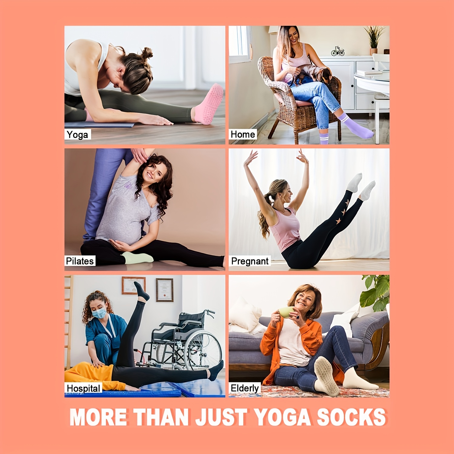 1 pairs Grip Pilates Socks for - Pilates Yoga And Barre recension och pris