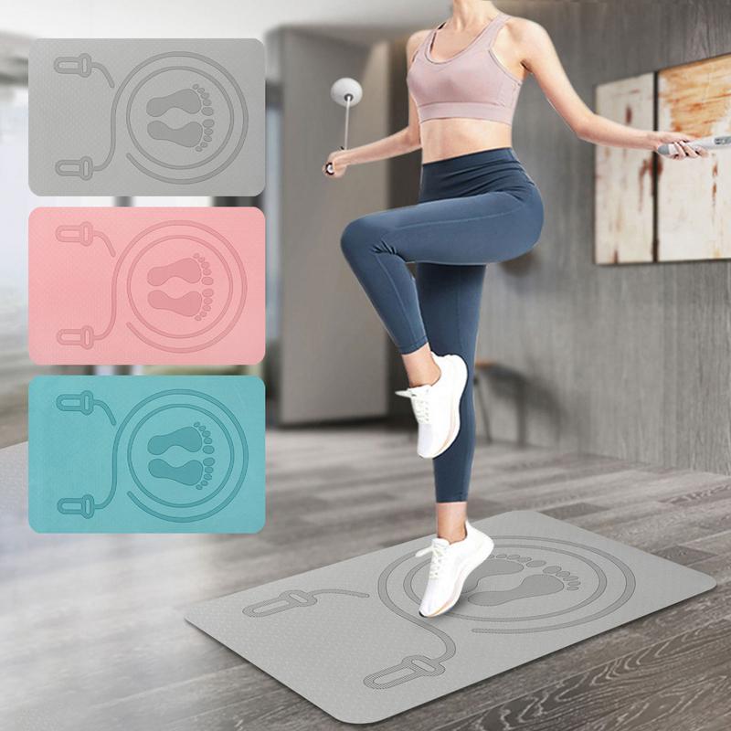 6mm Jump Rope Mat TPE Material - Pilates Yoga Mat Workout recension och pris