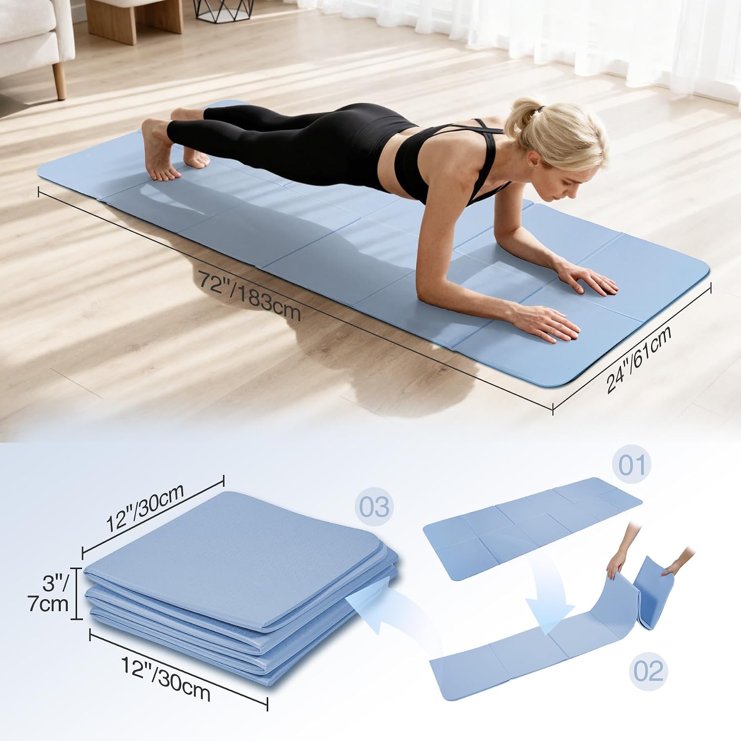 RedSwing Foldable Travel Yoga  - Pilates Yoga Mat Workout recension och pris