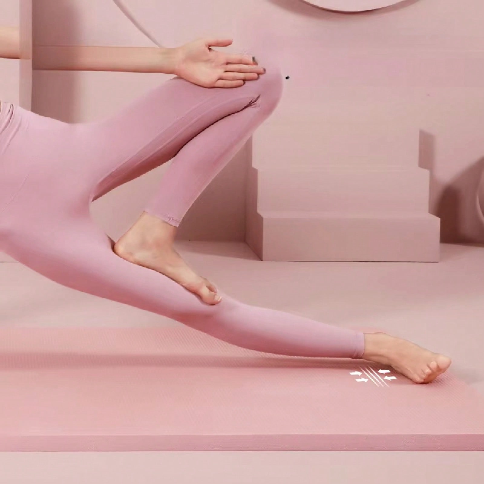 185*61CM Pink Non Slip Yoga Ma - Pilates Yoga Mat Workout recension och pris