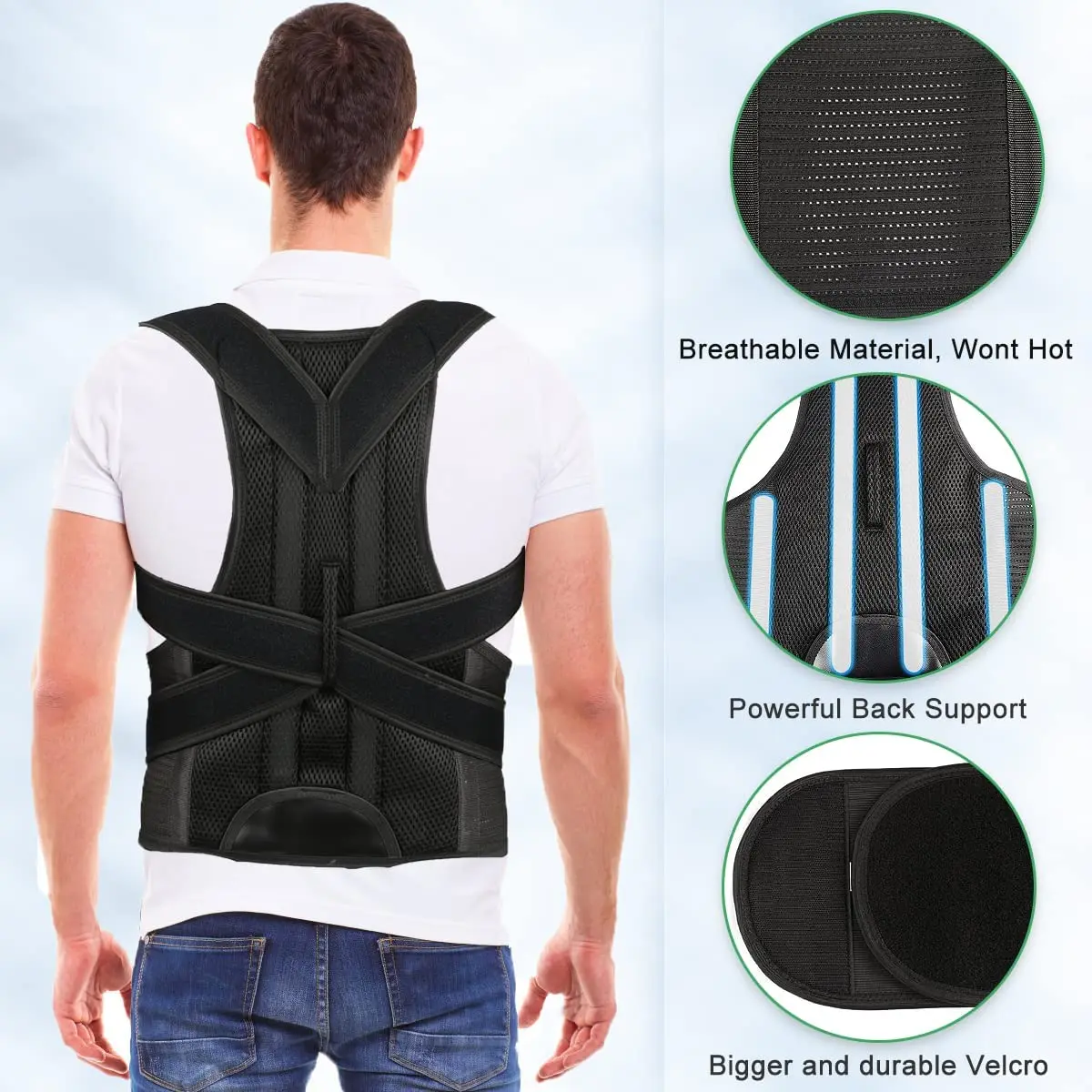 Back Brace Posture Corrector f - Posture Pole Corrector recension och pris