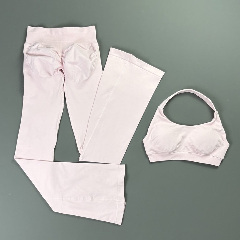 2Pcs Bell Bottom Leggings Set  - Pilates Yoga Legging recension och pris